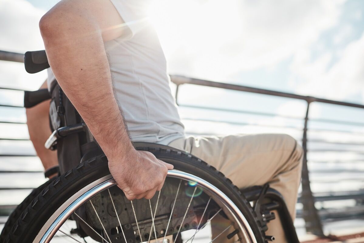 Man using a wheelchair